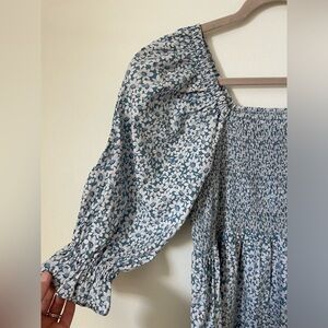 Madewell Blue Flowers Dress